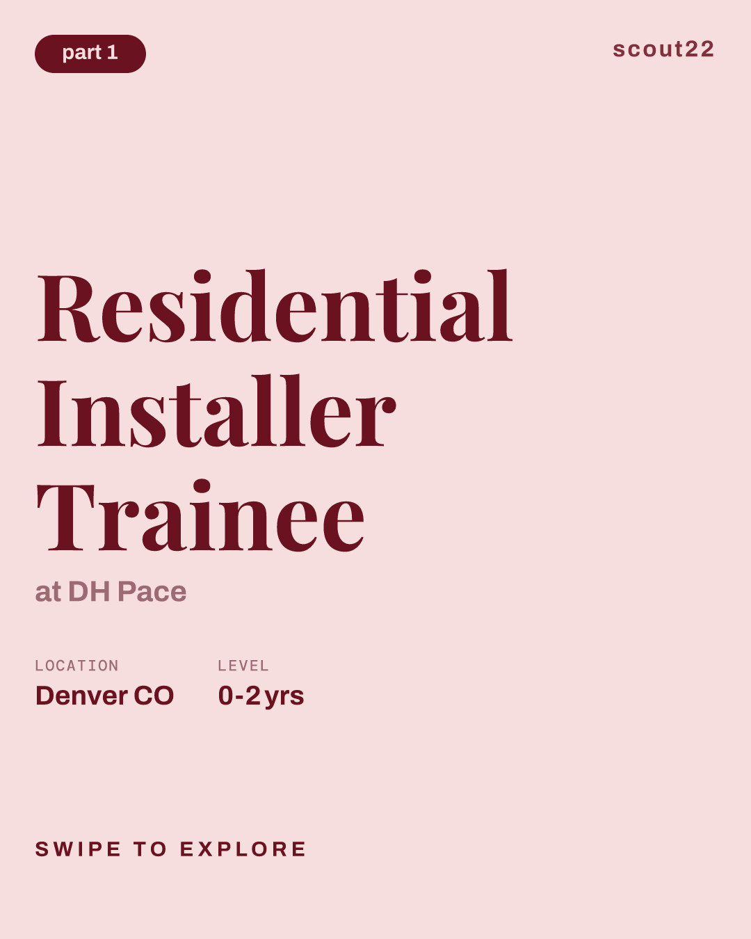 Residential Installer Trainee at DH Pace
