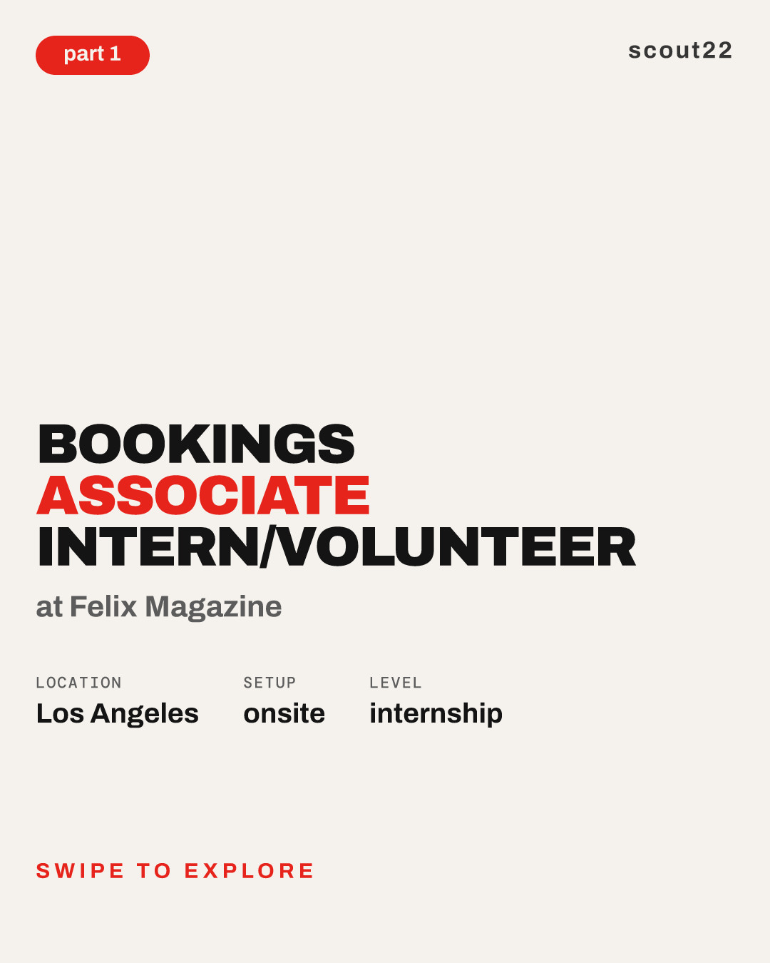 Bookings Associate Intern/Volunteer at Felix Magazine