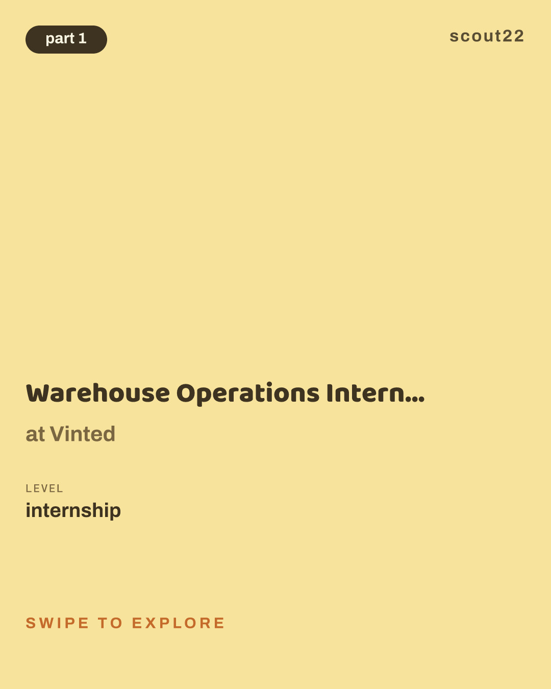 Warehouse Operations Intern, VGo Field Operations at Vinted