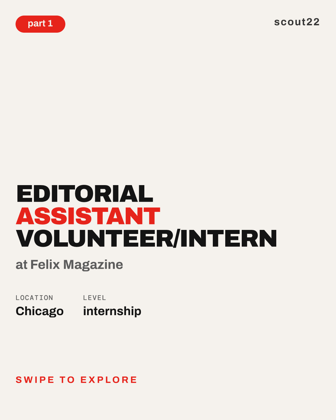 Editorial Assistant volunteer/intern at Felix Magazine