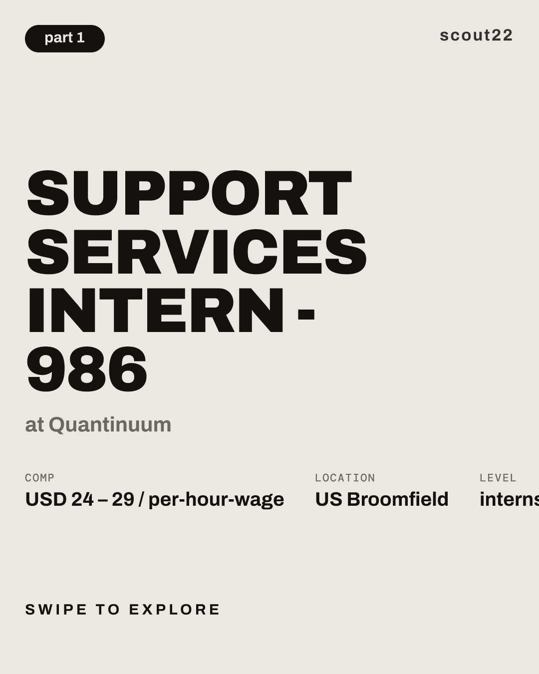 Support Services Intern - 986 at Quantinuum