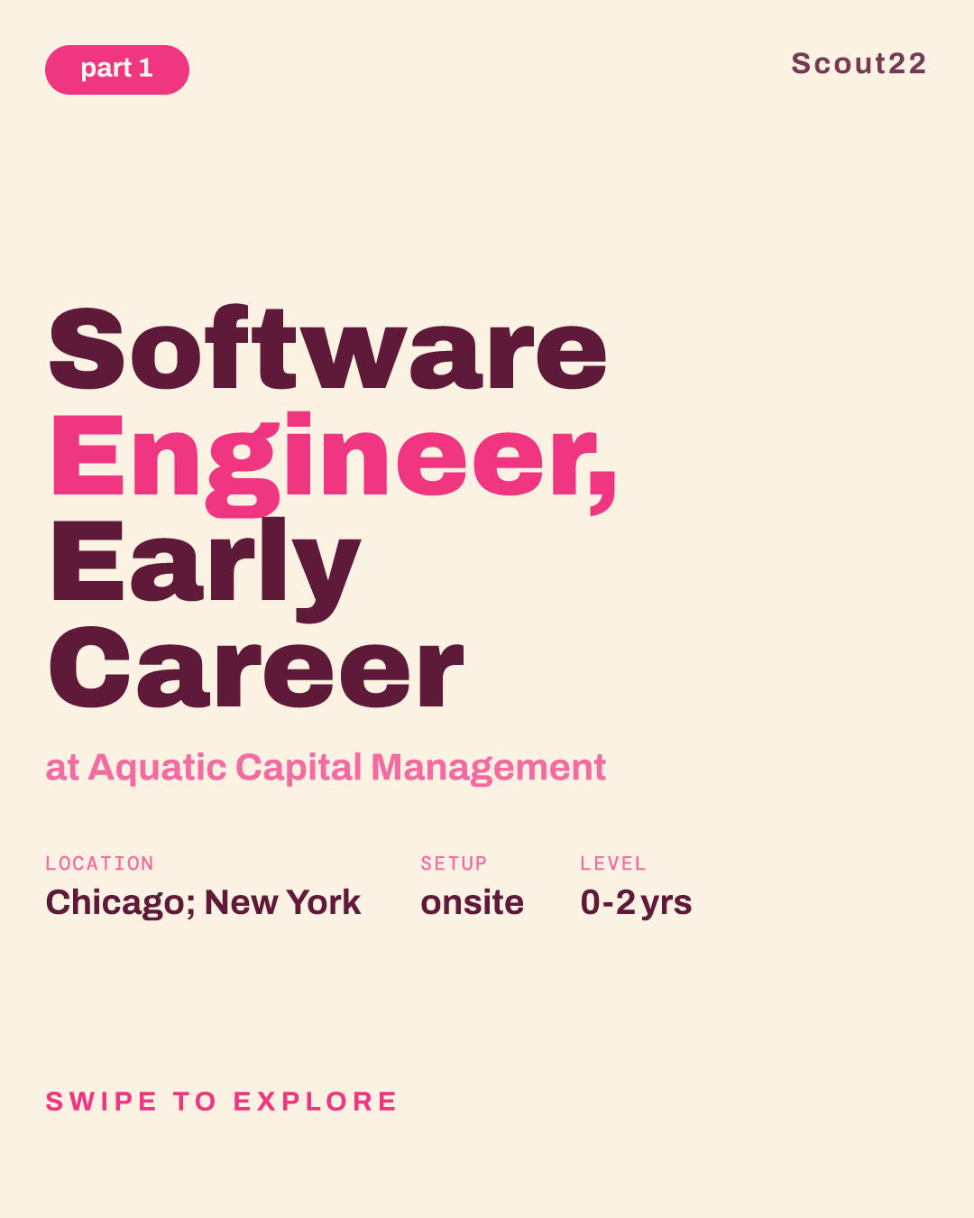 Software Engineer, Early Career at Aquatic Capital Management
