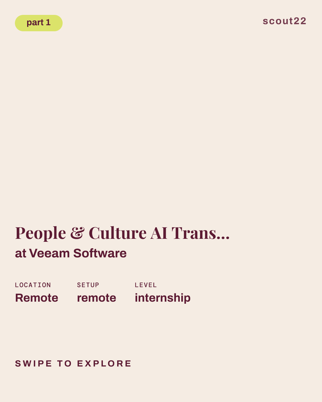 People & Culture AI Transformation Intern- Summer 2027 at Veeam Software