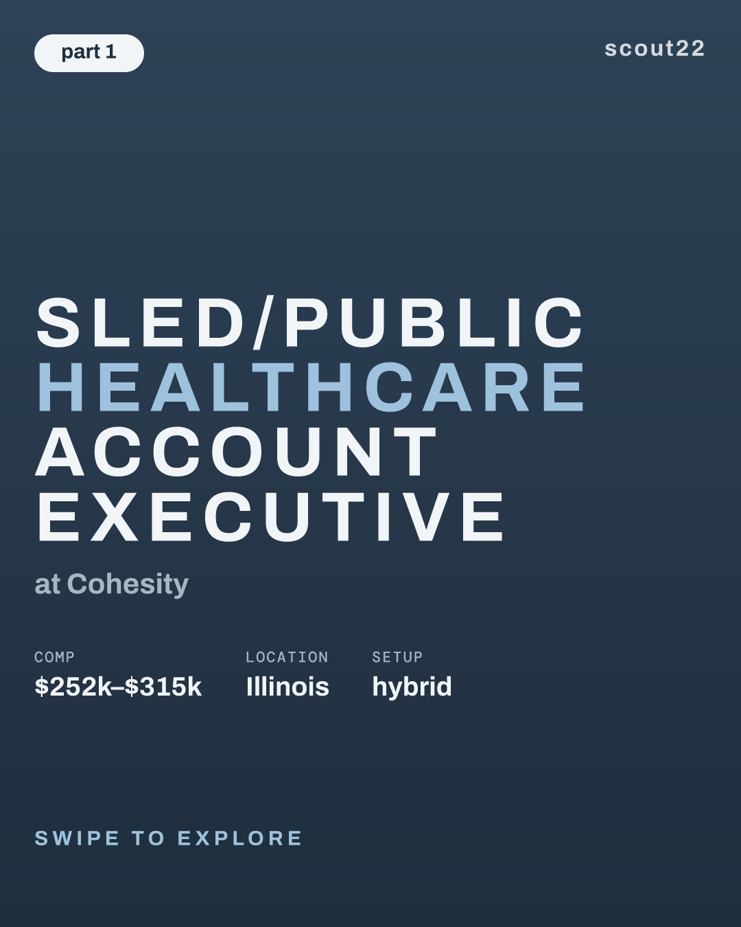 SLED/Public Healthcare Account Executive at Cohesity