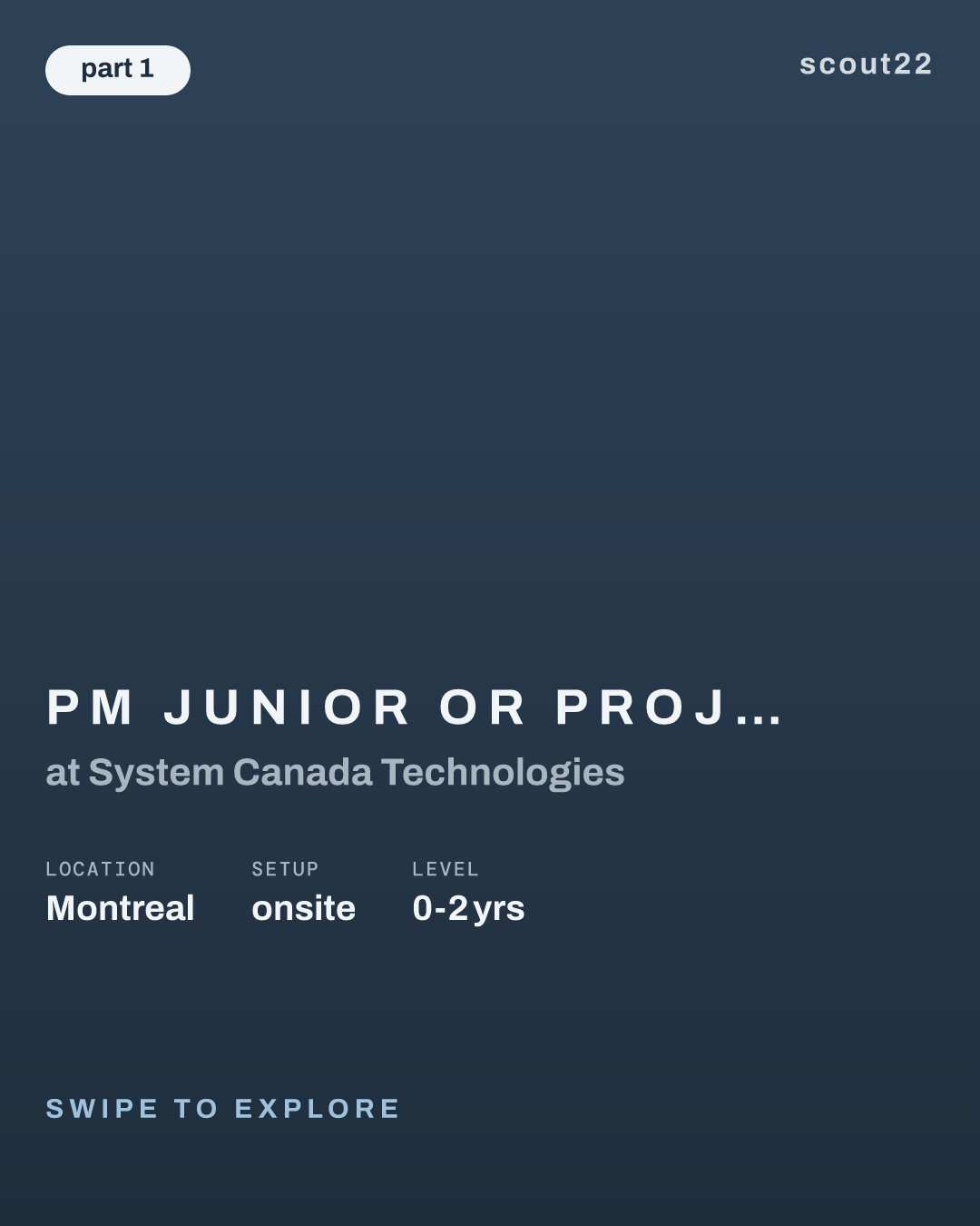 PM  Junior  OR Project co-ordinator    - Contract role at System Canada Technologies