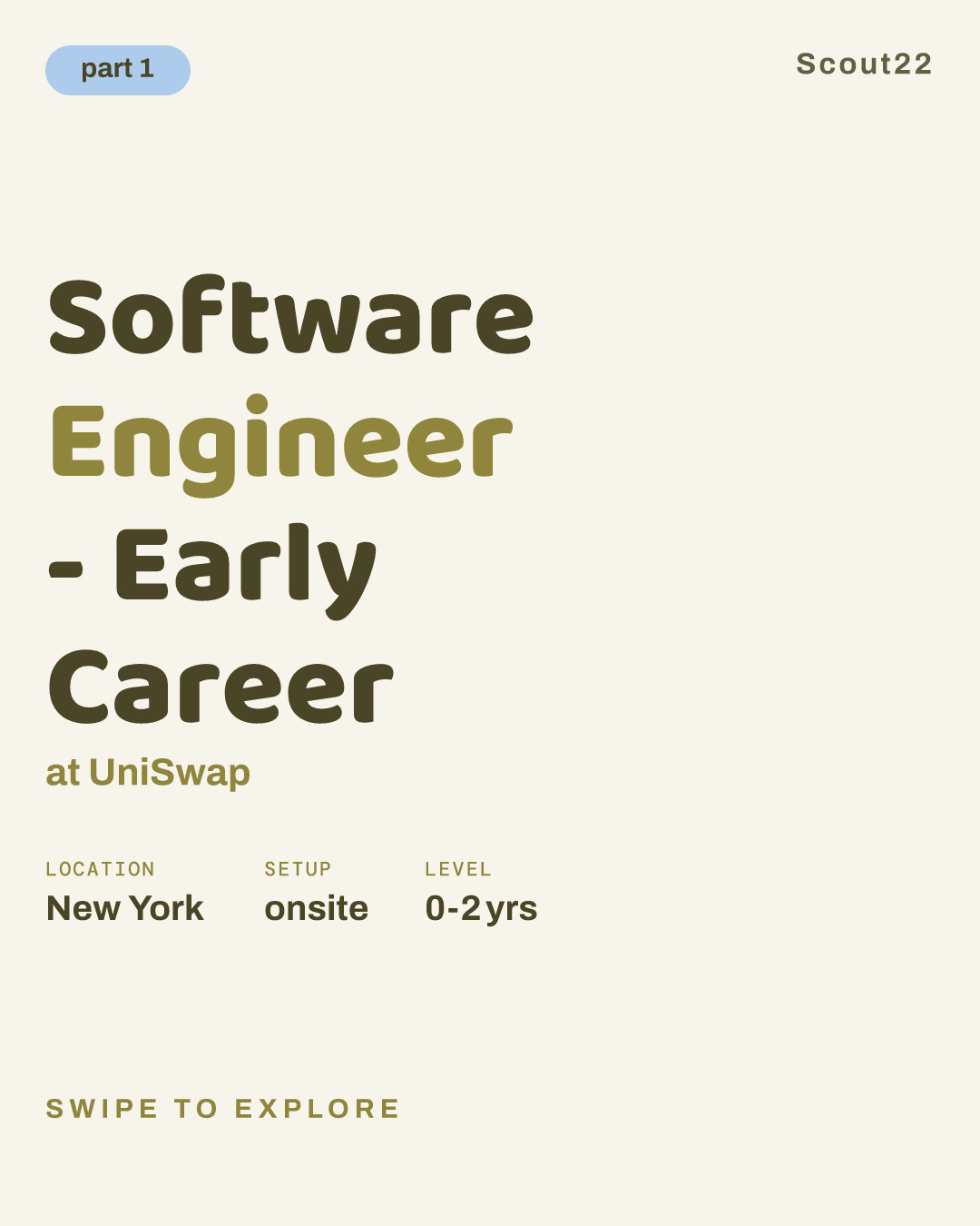 Software Engineer - Early Career at UniSwap