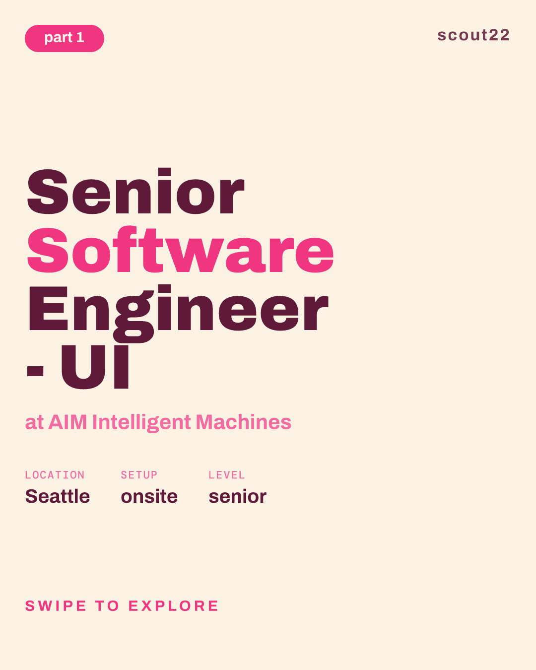 Senior Software Engineer - UI at AIM Intelligent Machines