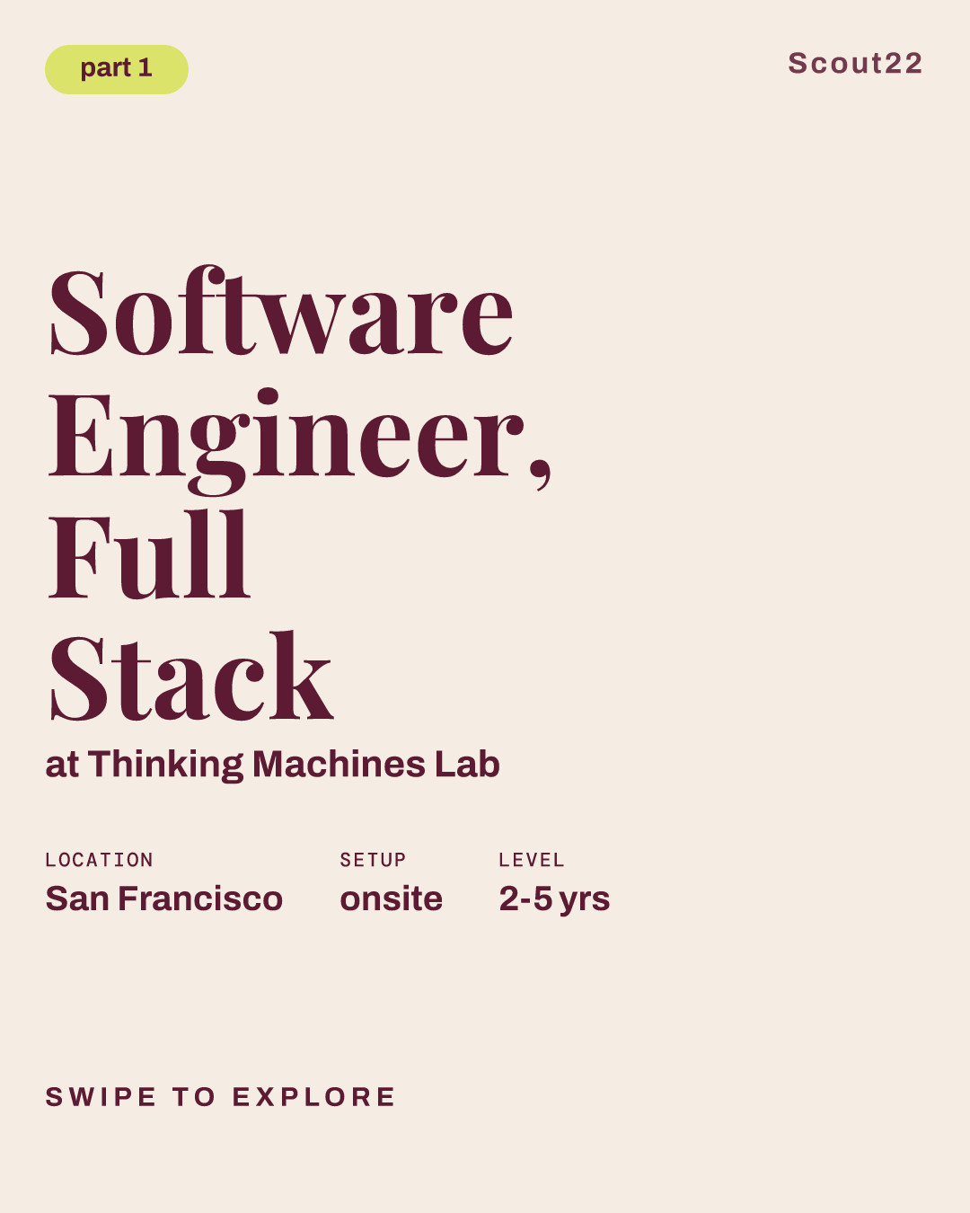 Software Engineer, Full Stack at Thinking Machines Lab