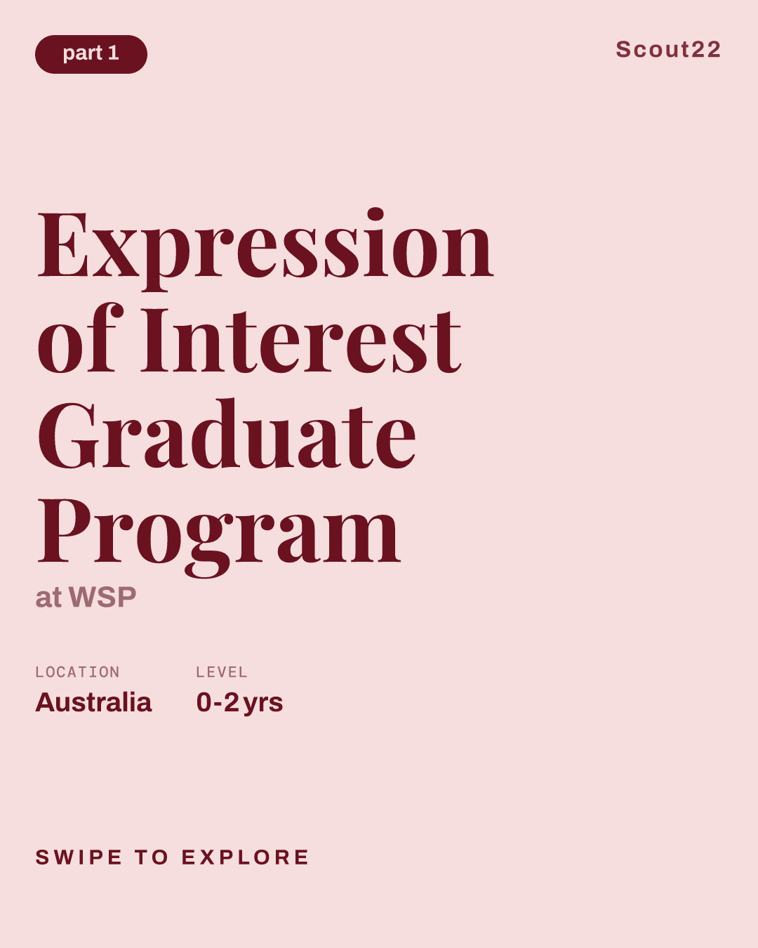 Expression of Interest Graduate Program at WSP