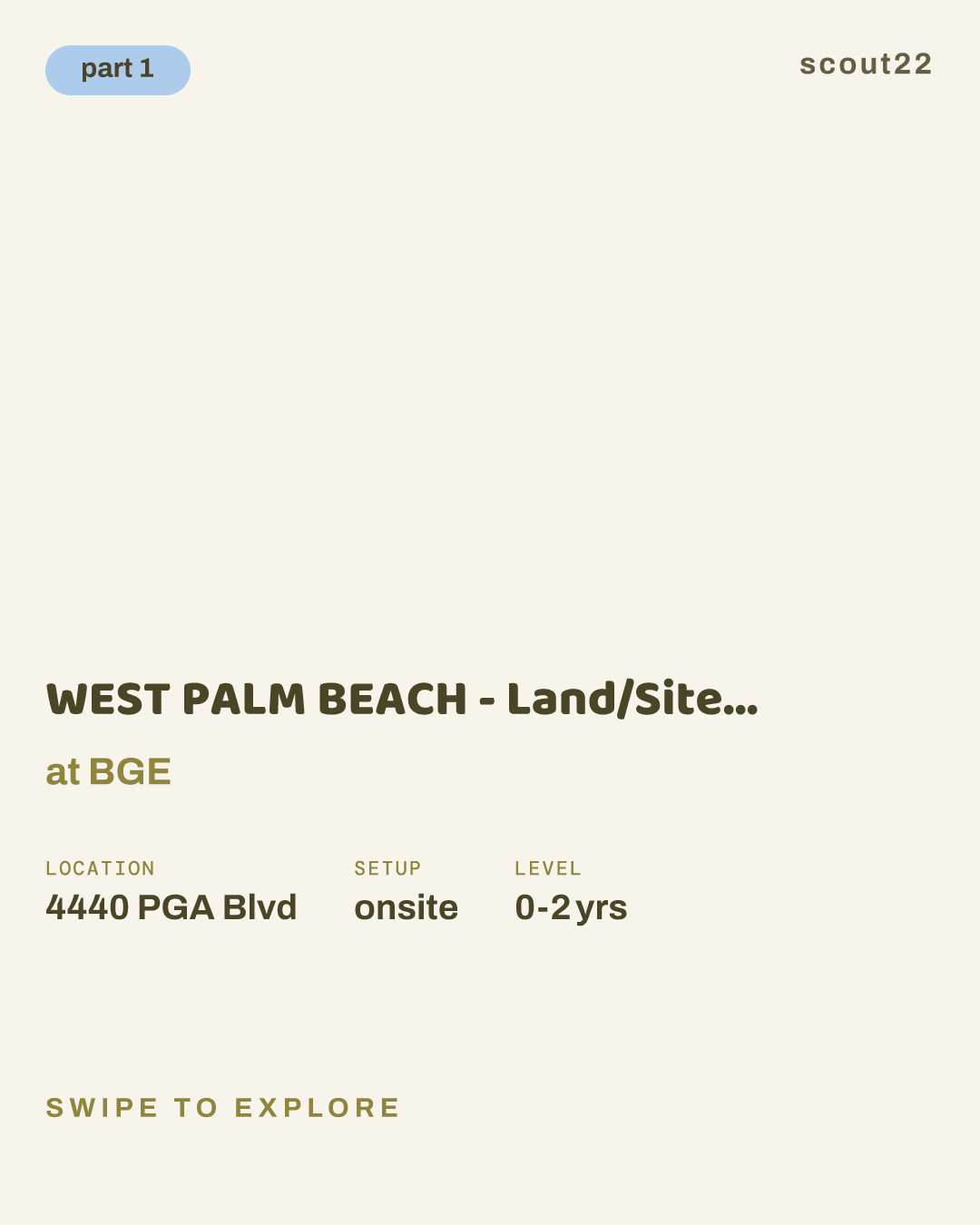 WEST PALM BEACH - Land/Site Development, New Grad at BGE