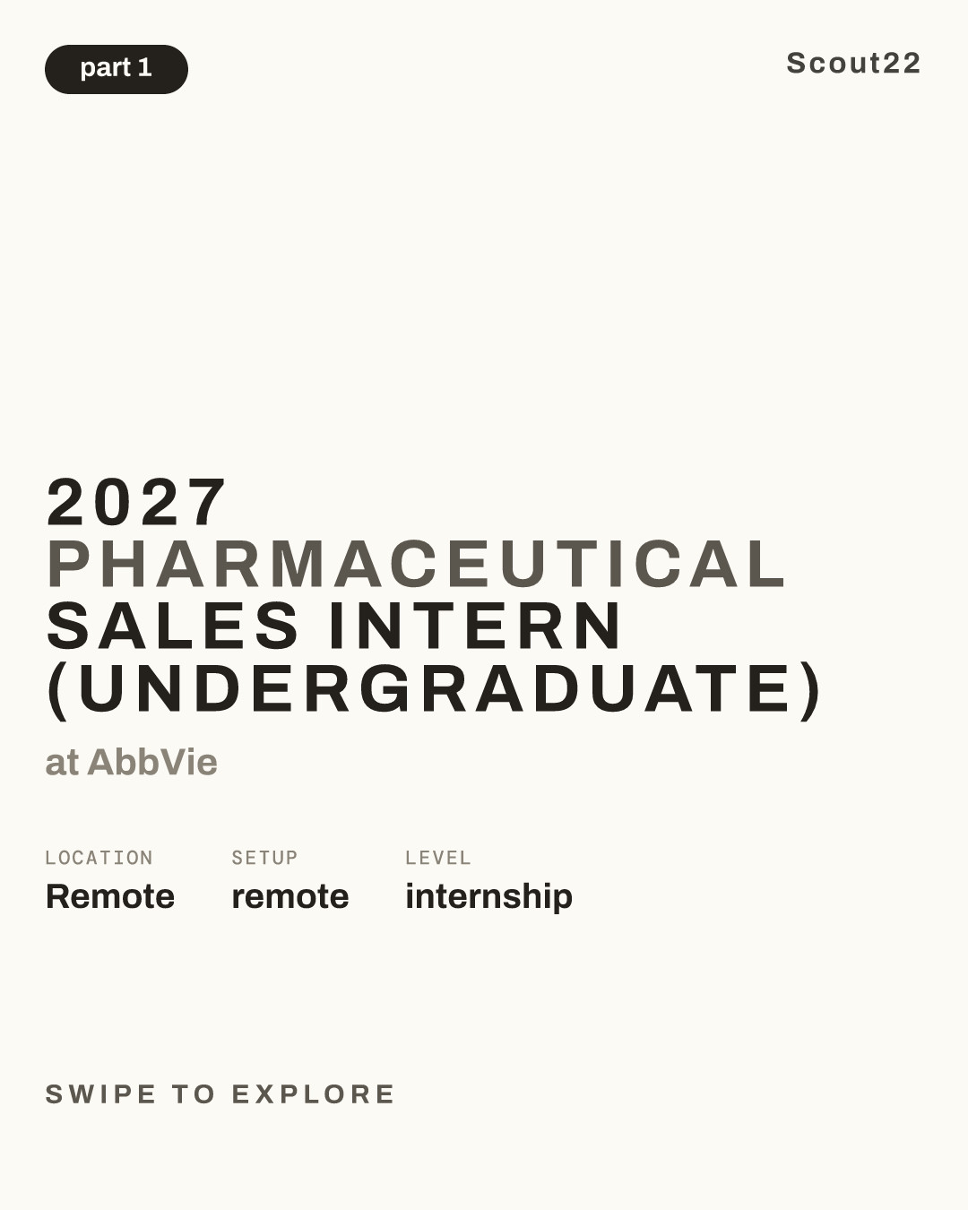 2027 Pharmaceutical Sales Intern (Undergraduate) at AbbVie
