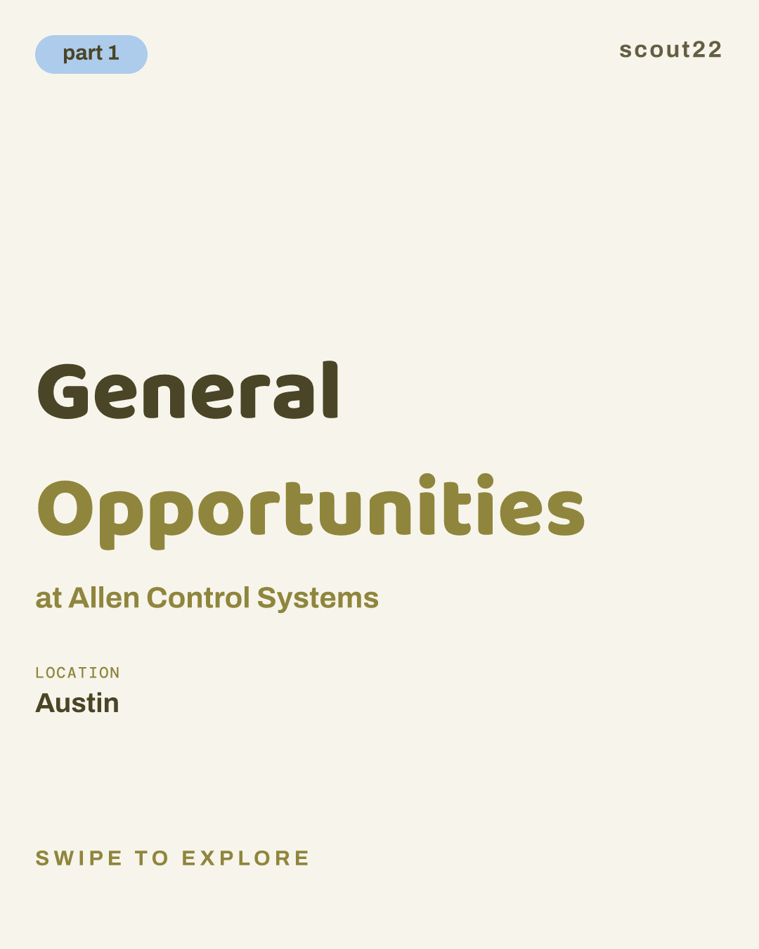 General Opportunities at Allen Control Systems