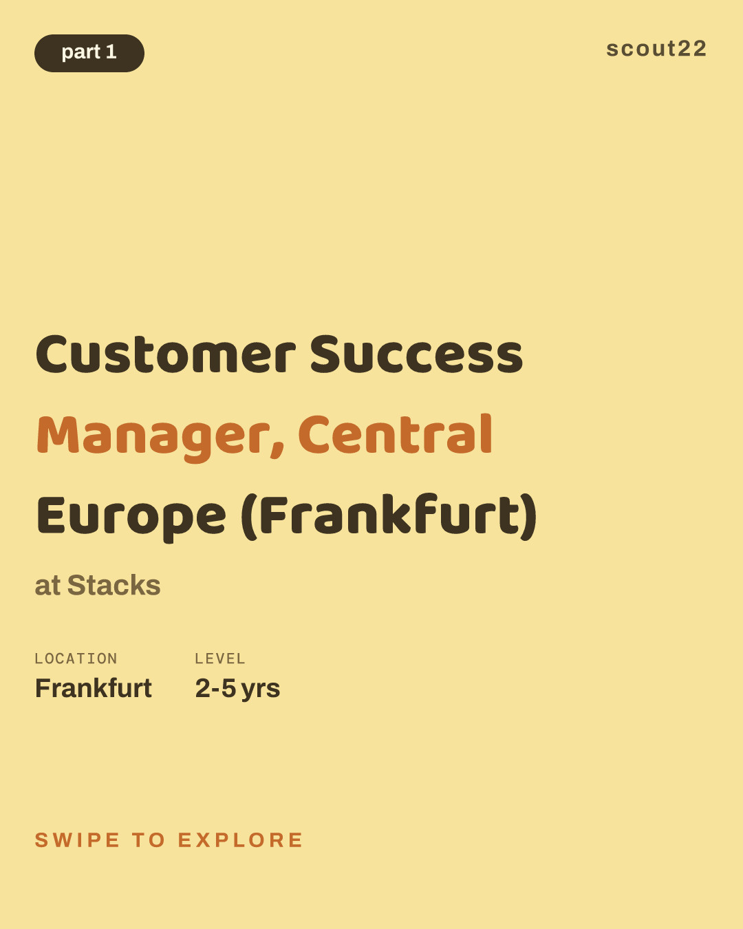 Customer Success Manager, Central Europe (Frankfurt) at Stacks
