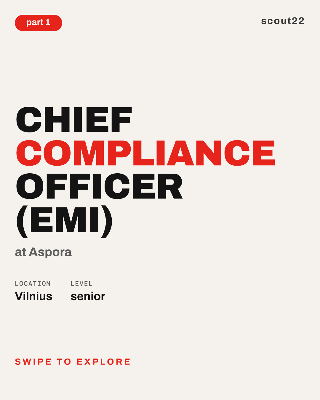 Chief Compliance Officer (EMI) at Aspora