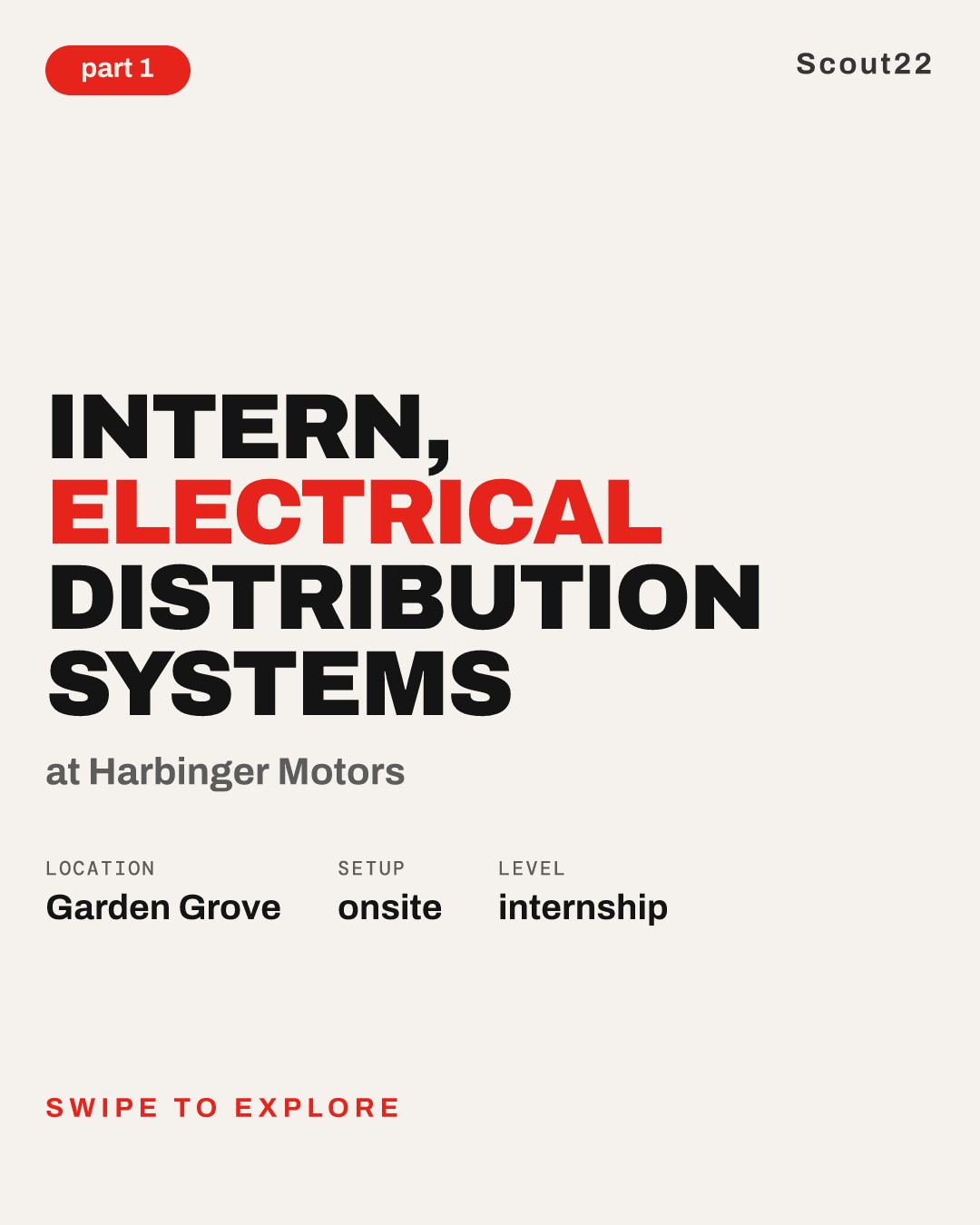 Intern, Electrical Distribution Systems at Harbinger Motors