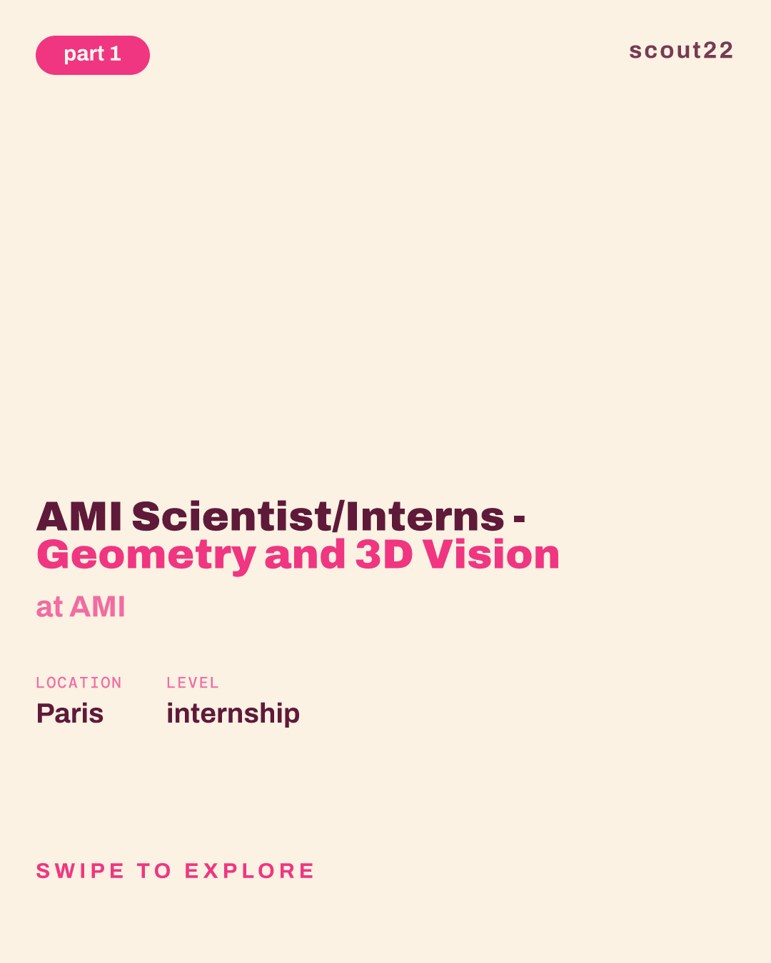 AMI Scientist/Interns - Geometry and 3D Vision at AMI