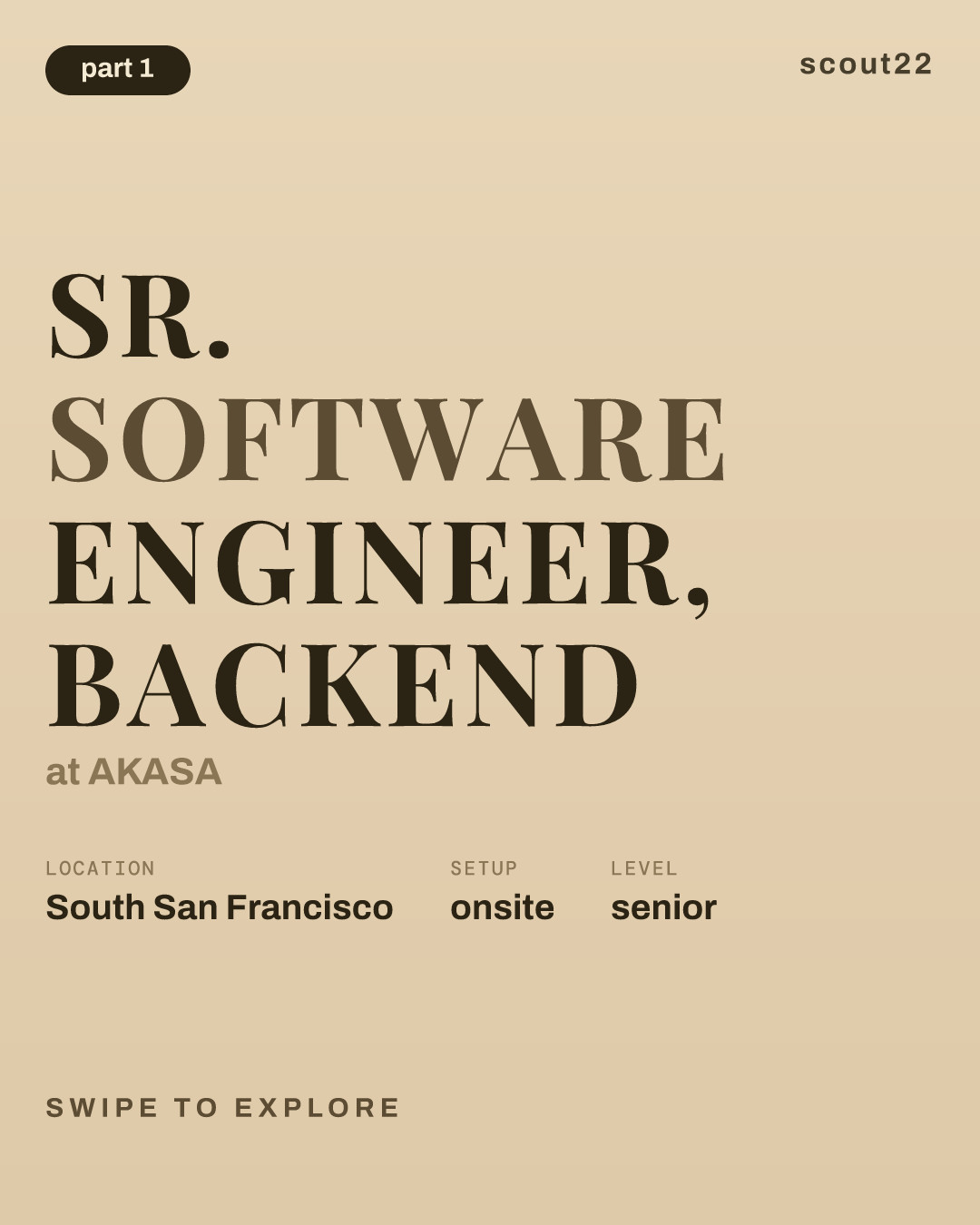 Sr. Software Engineer, Backend at AKASA