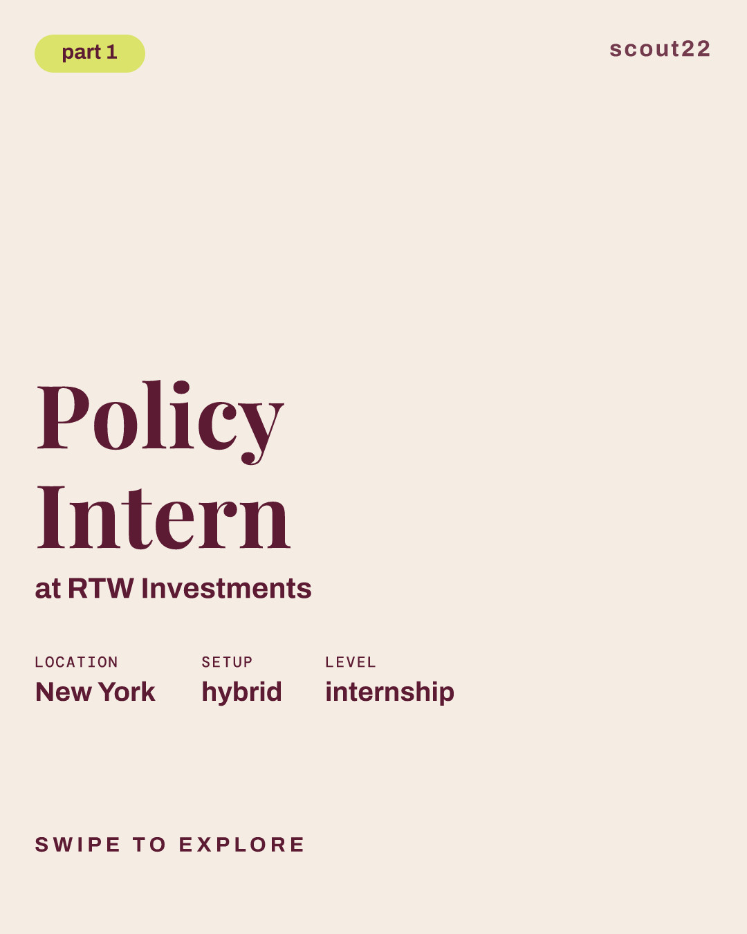 Policy Intern at RTW Investments