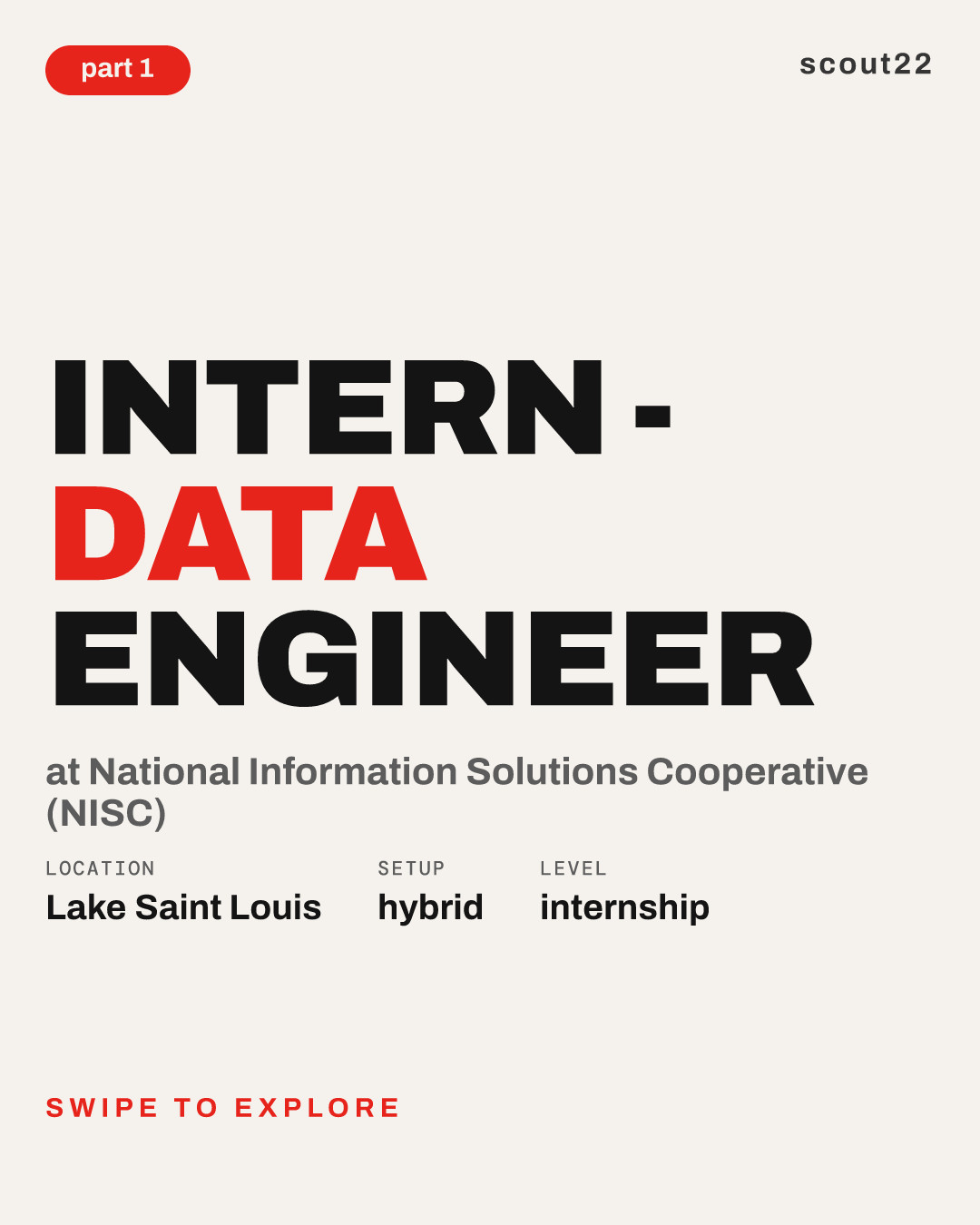 Intern - Data Engineer at National Information Solutions Cooperative (NISC)