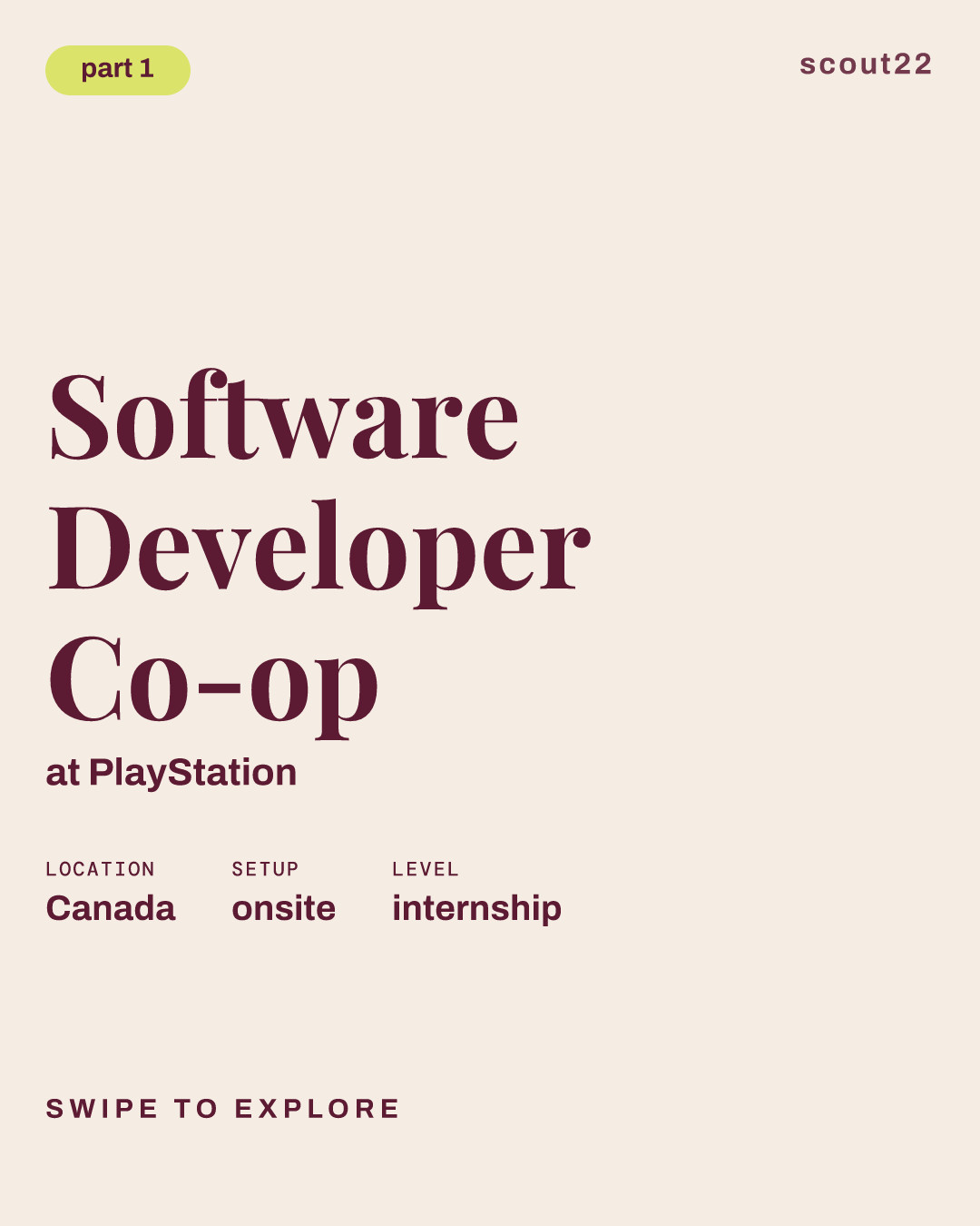 Software Developer Co-op at PlayStation