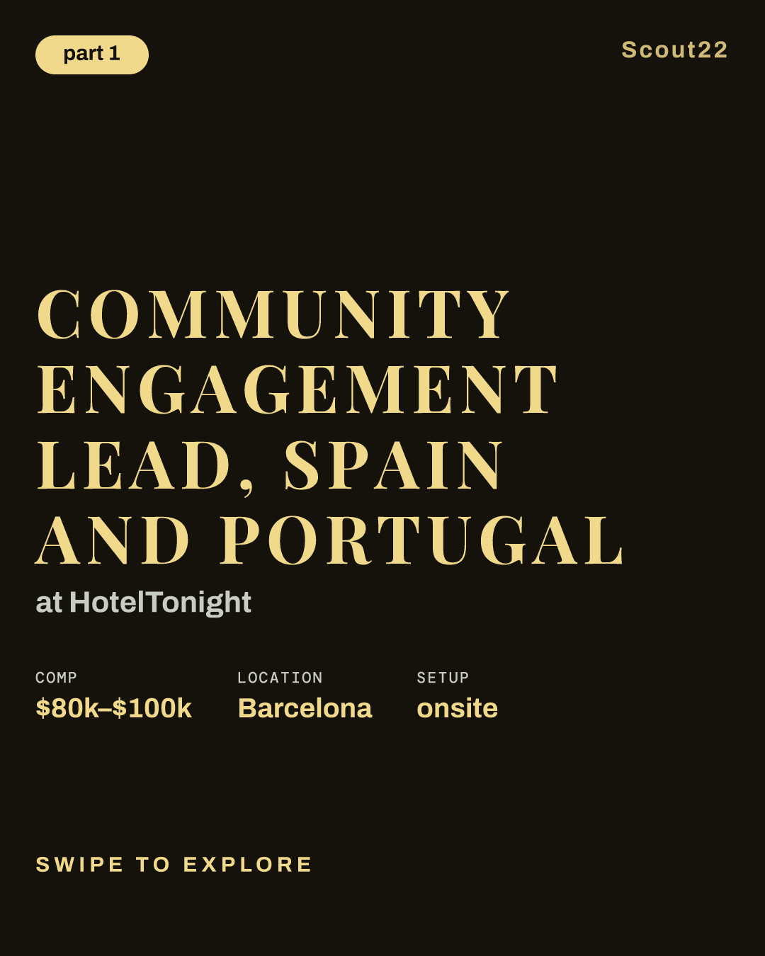 Community Engagement Lead, Spain and Portugal at HotelTonight