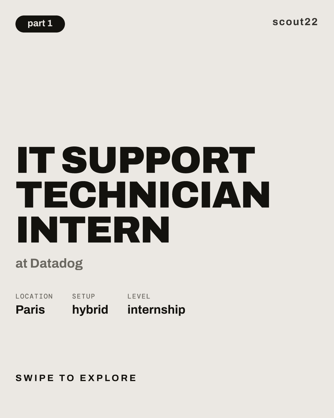 IT Support Technician Intern at Datadog