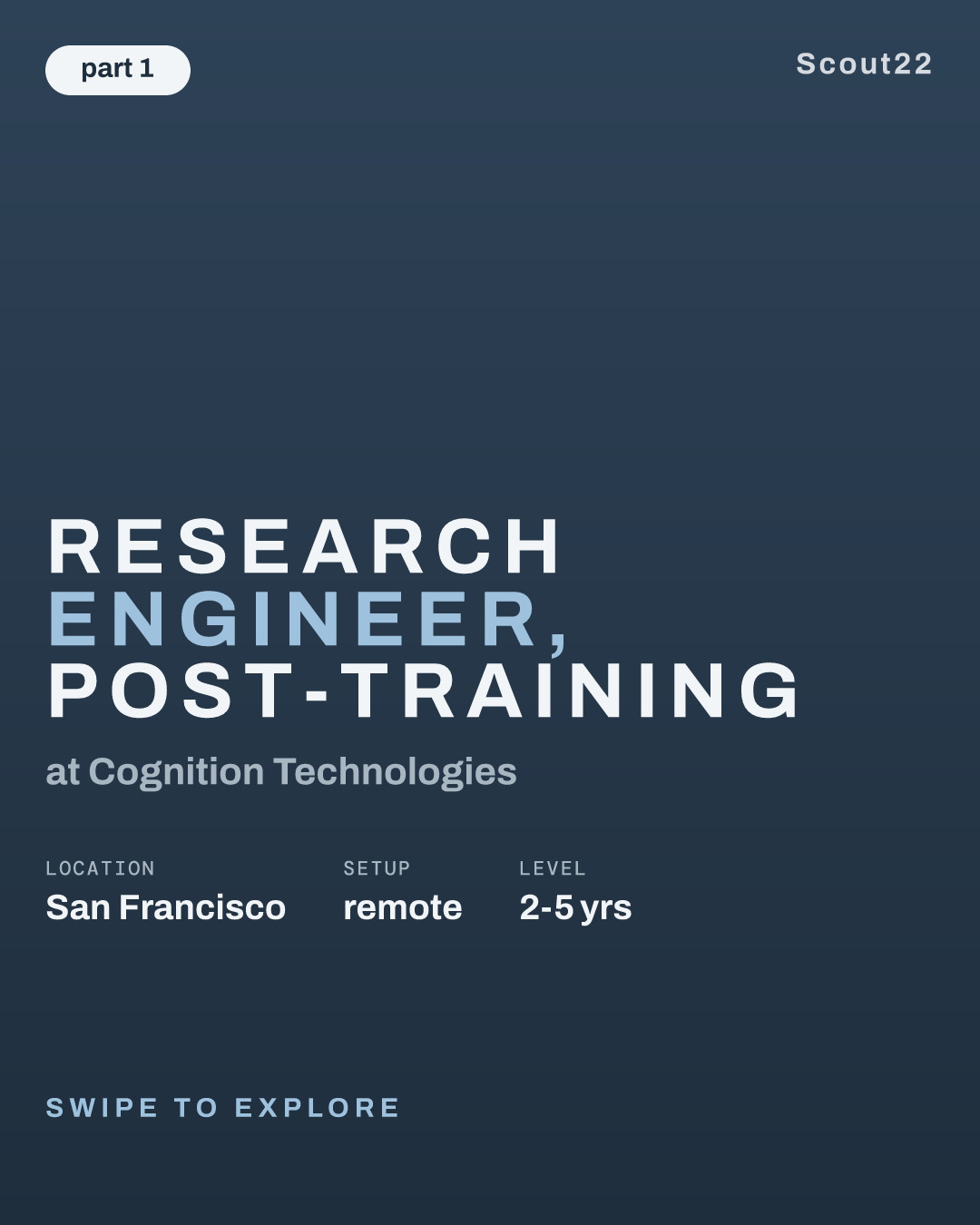 Research Engineer, Post-Training at Cognition Technologies