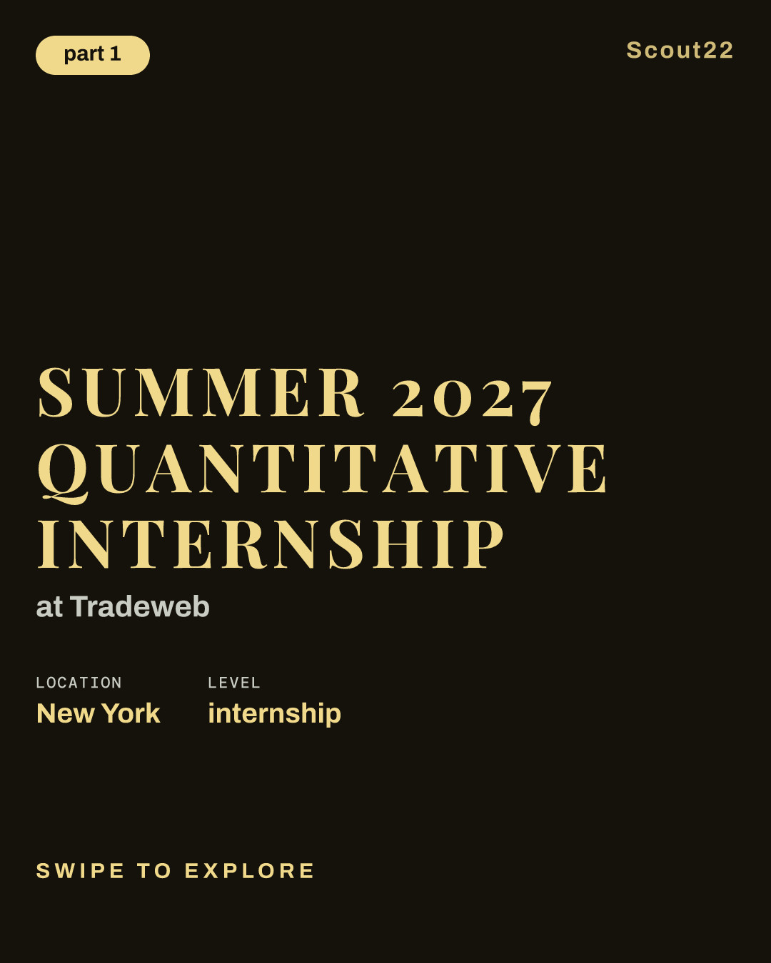 Summer 2027 Quantitative Internship at Tradeweb