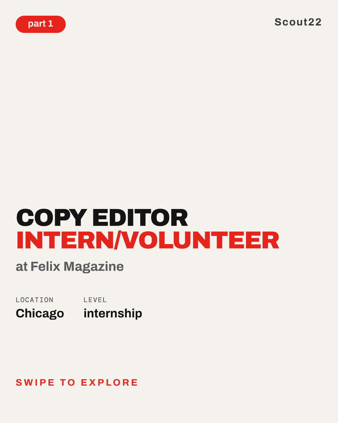 Copy Editor Intern/Volunteer at Felix Magazine