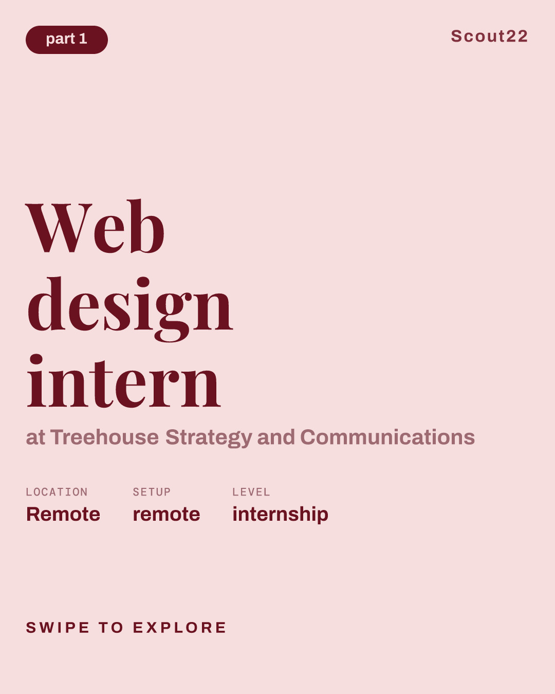 Web design intern at Treehouse Strategy and Communications