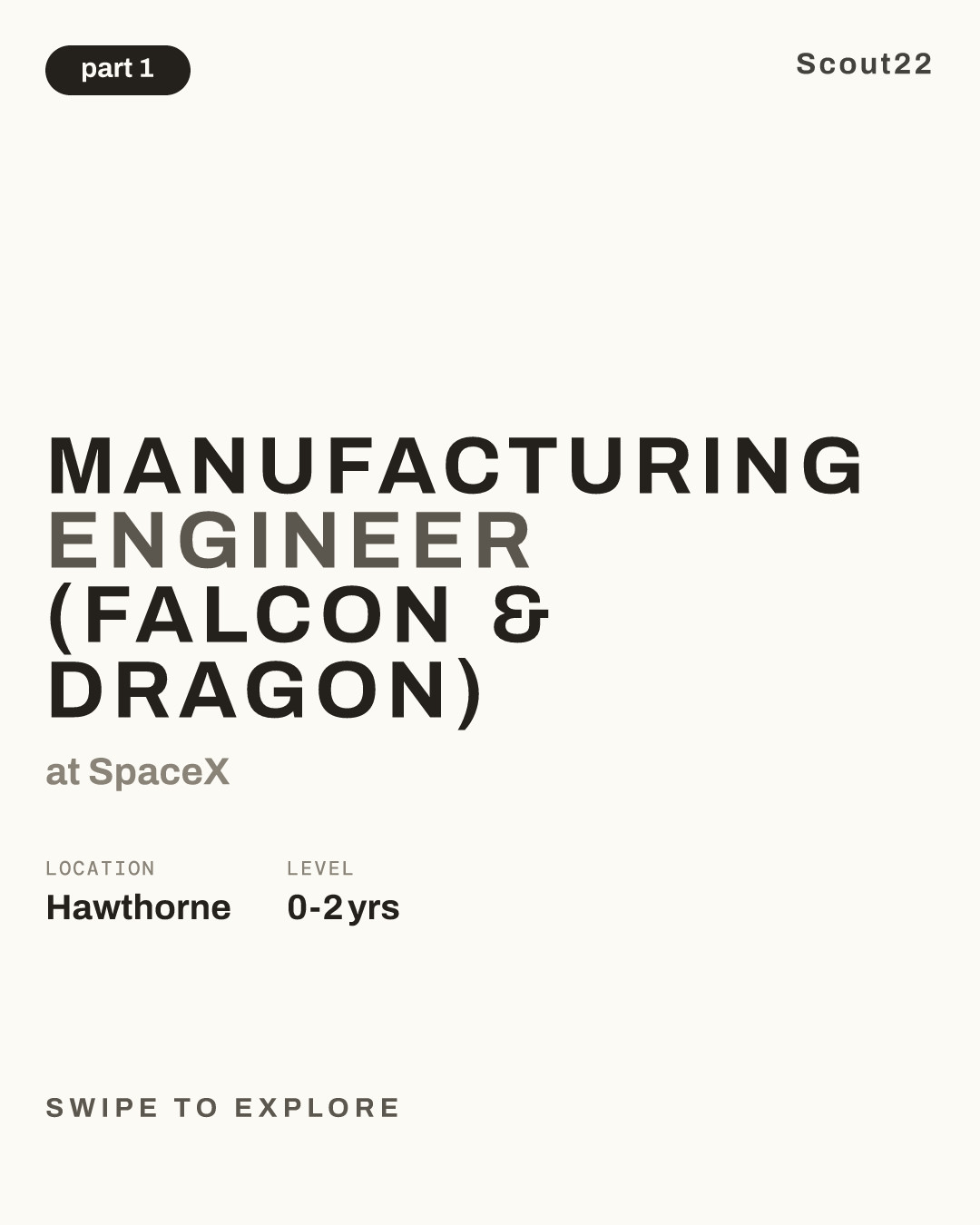 Manufacturing Engineer (Falcon & Dragon) at SpaceX
