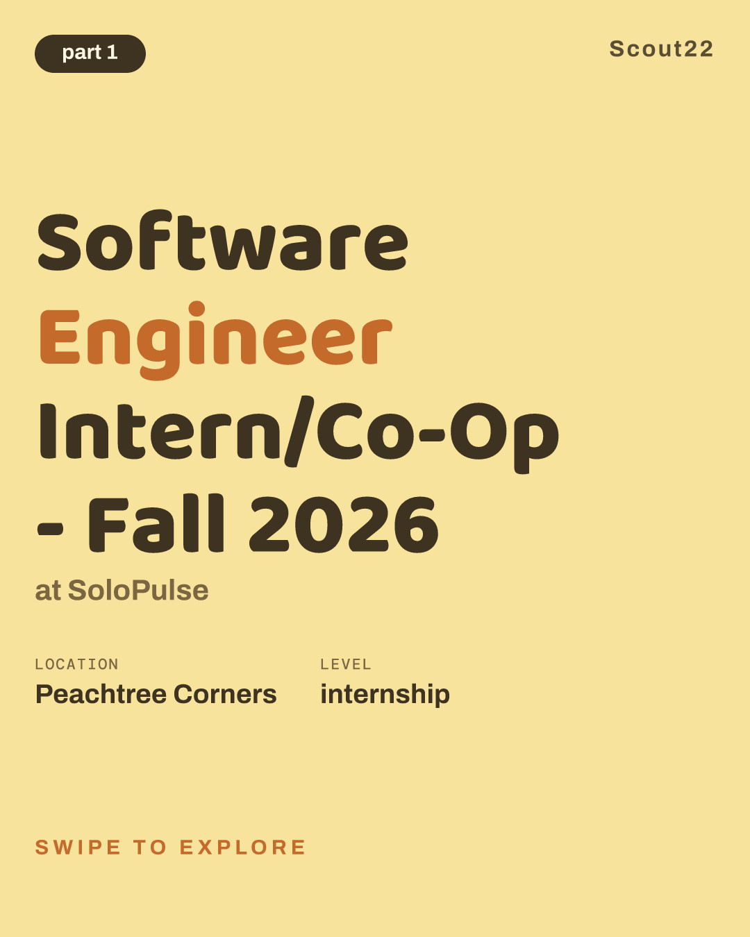 Software Engineer Intern/Co-Op - Fall 2026 at SoloPulse