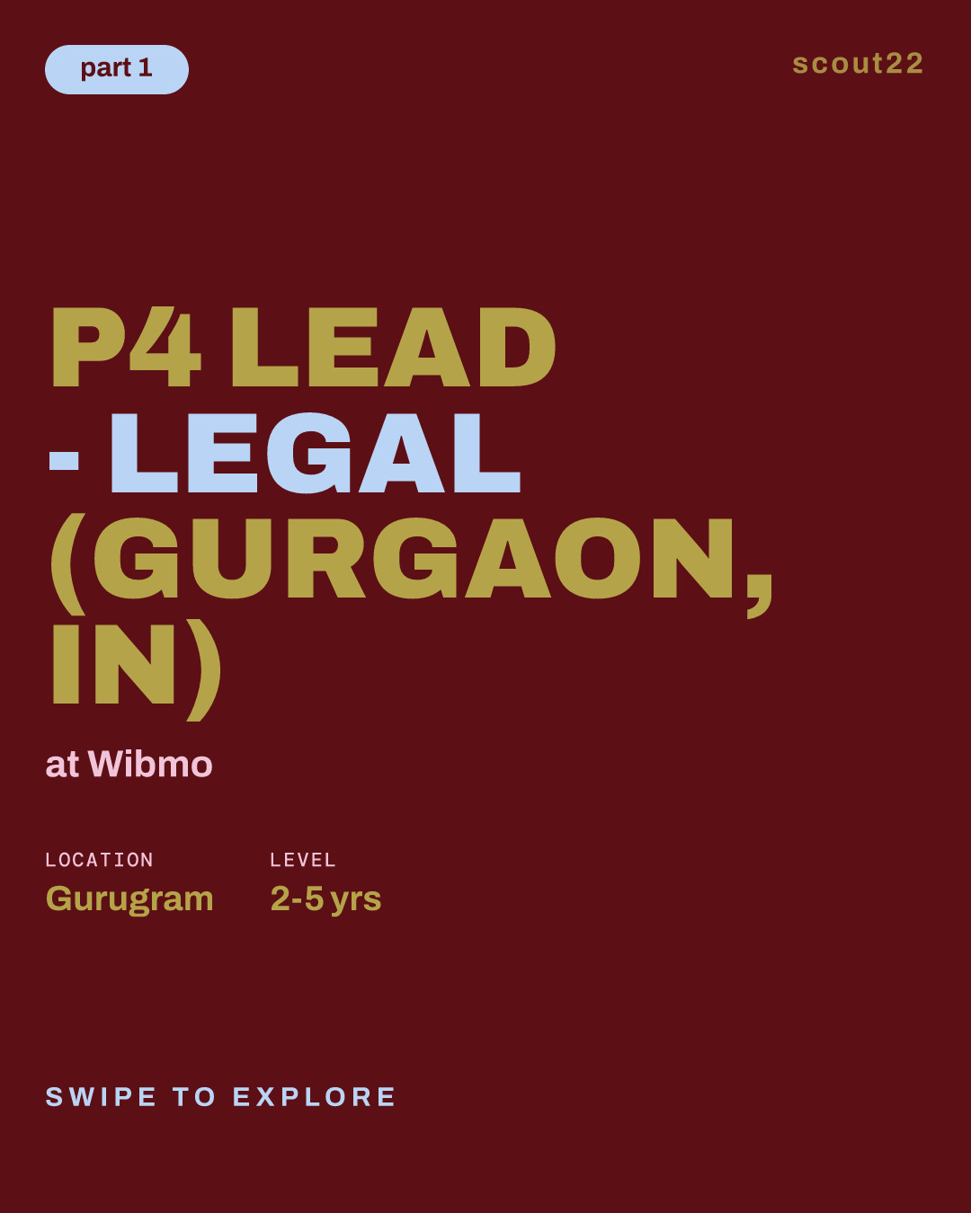 P4 Lead - Legal (Gurgaon, IN) at Wibmo