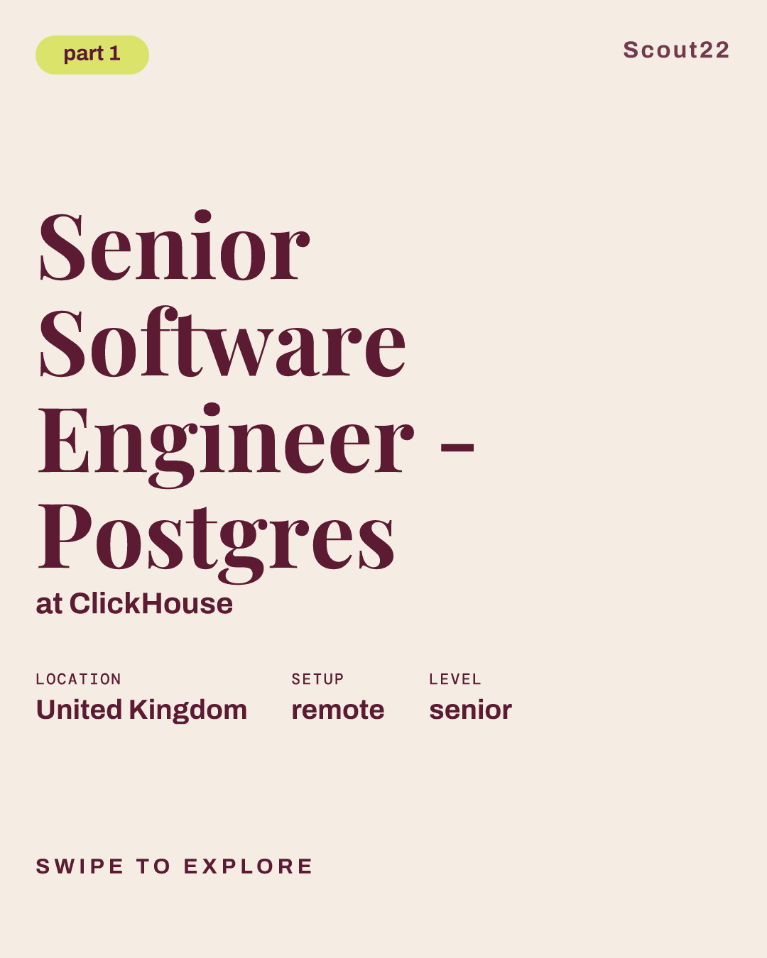 Senior Software Engineer - Postgres at ClickHouse