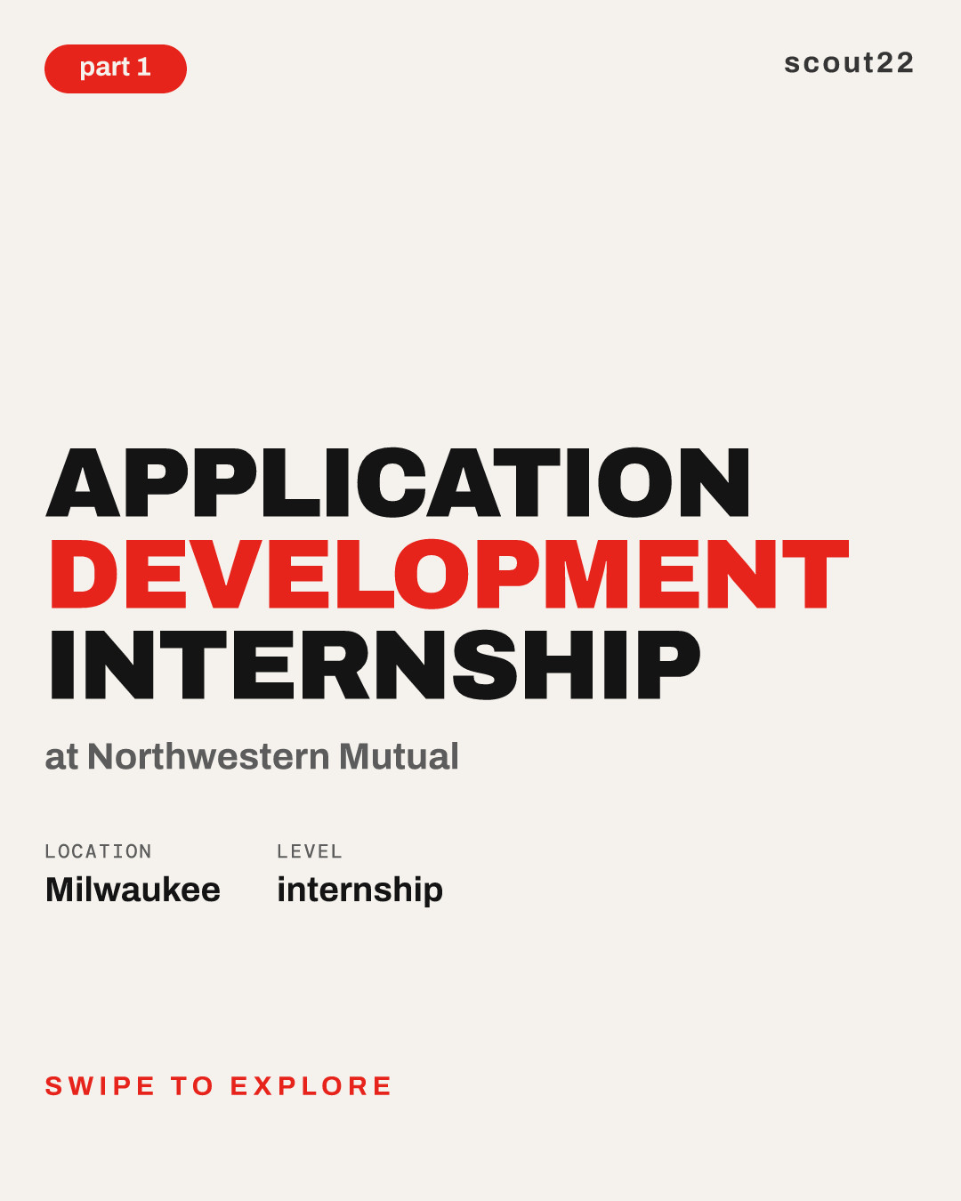 Application Development Internship at Northwestern Mutual