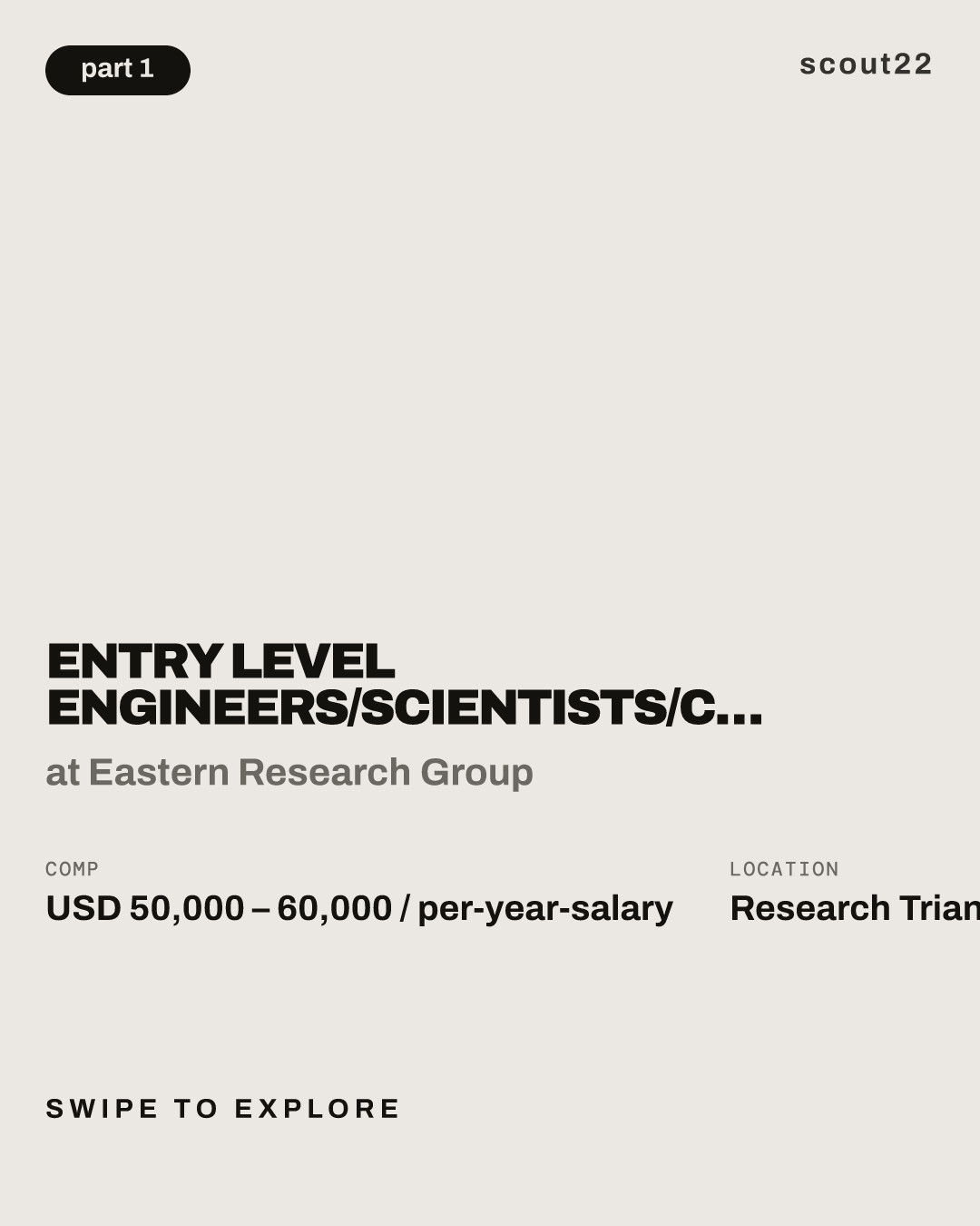 Entry Level Engineers/Scientists/Chemists/Technicians at Eastern Research Group