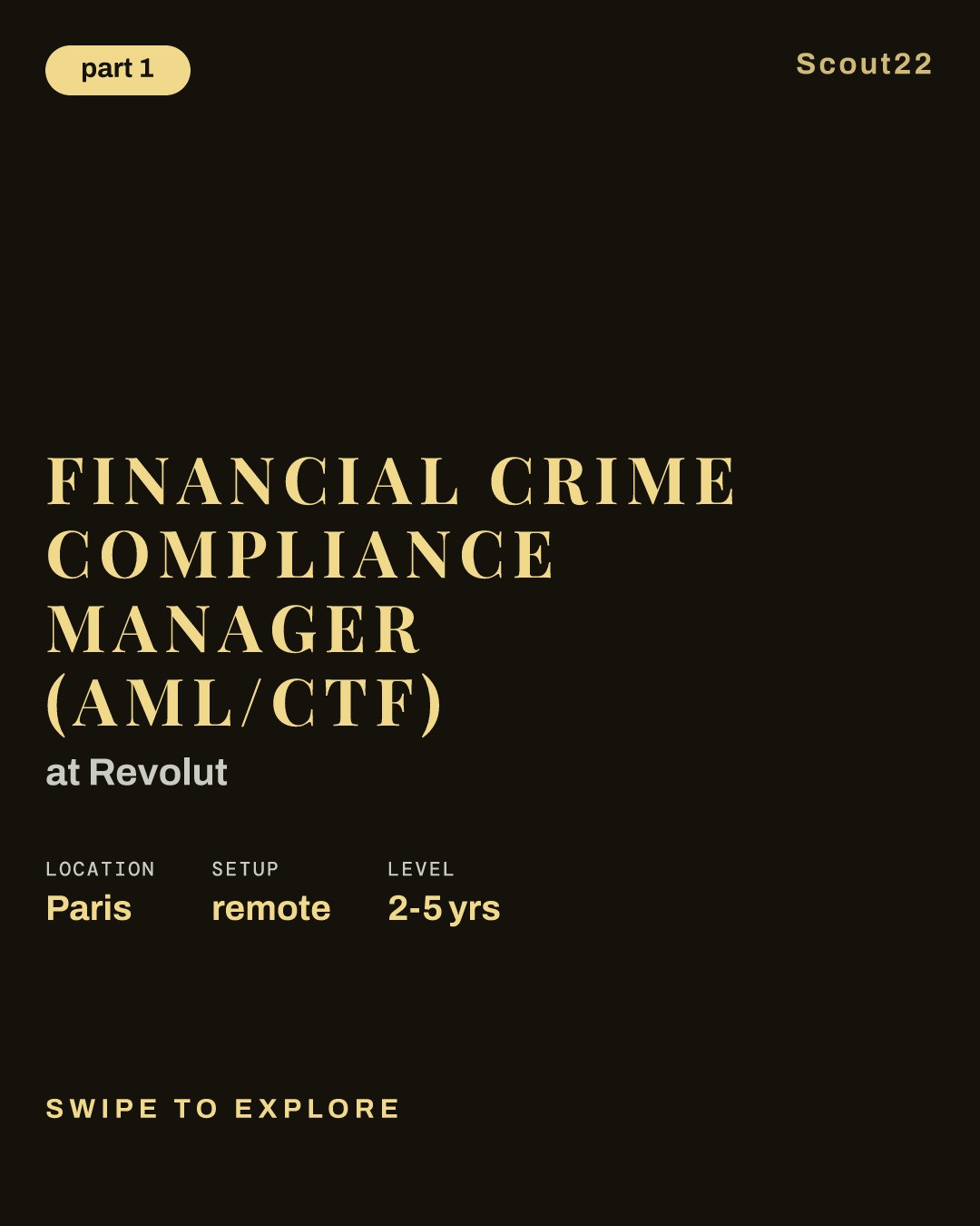 Financial Crime Compliance Manager (AML/CTF) at Revolut