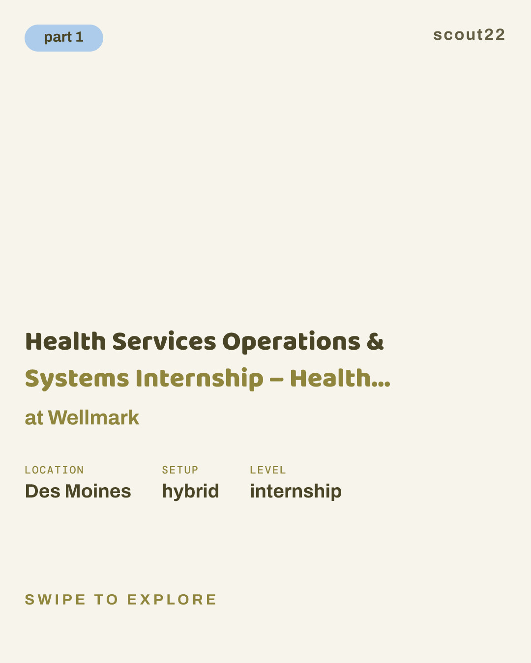 Health Services Operations & Systems Internship – Health Care Innovation (Insure Your Future) at Wellmark