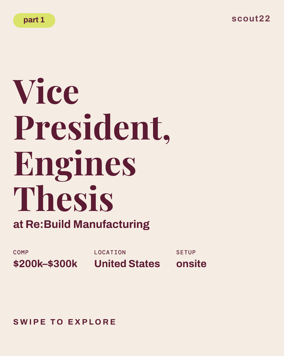 Vice President, Engines Thesis at Re:Build Manufacturing