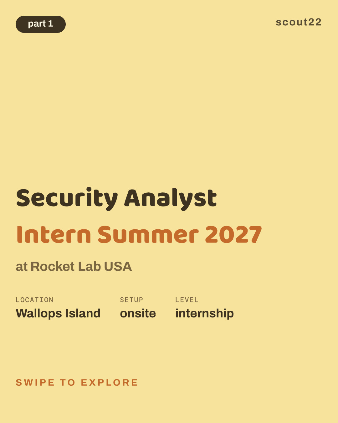 Security Analyst Intern Summer 2027 at Rocket Lab USA