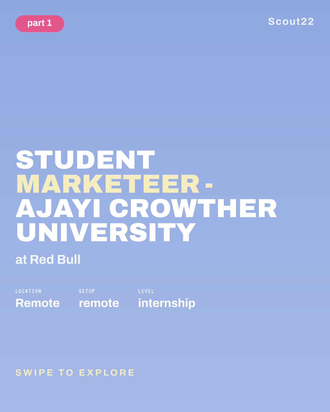 Student Marketeer - Ajayi Crowther University at Red Bull