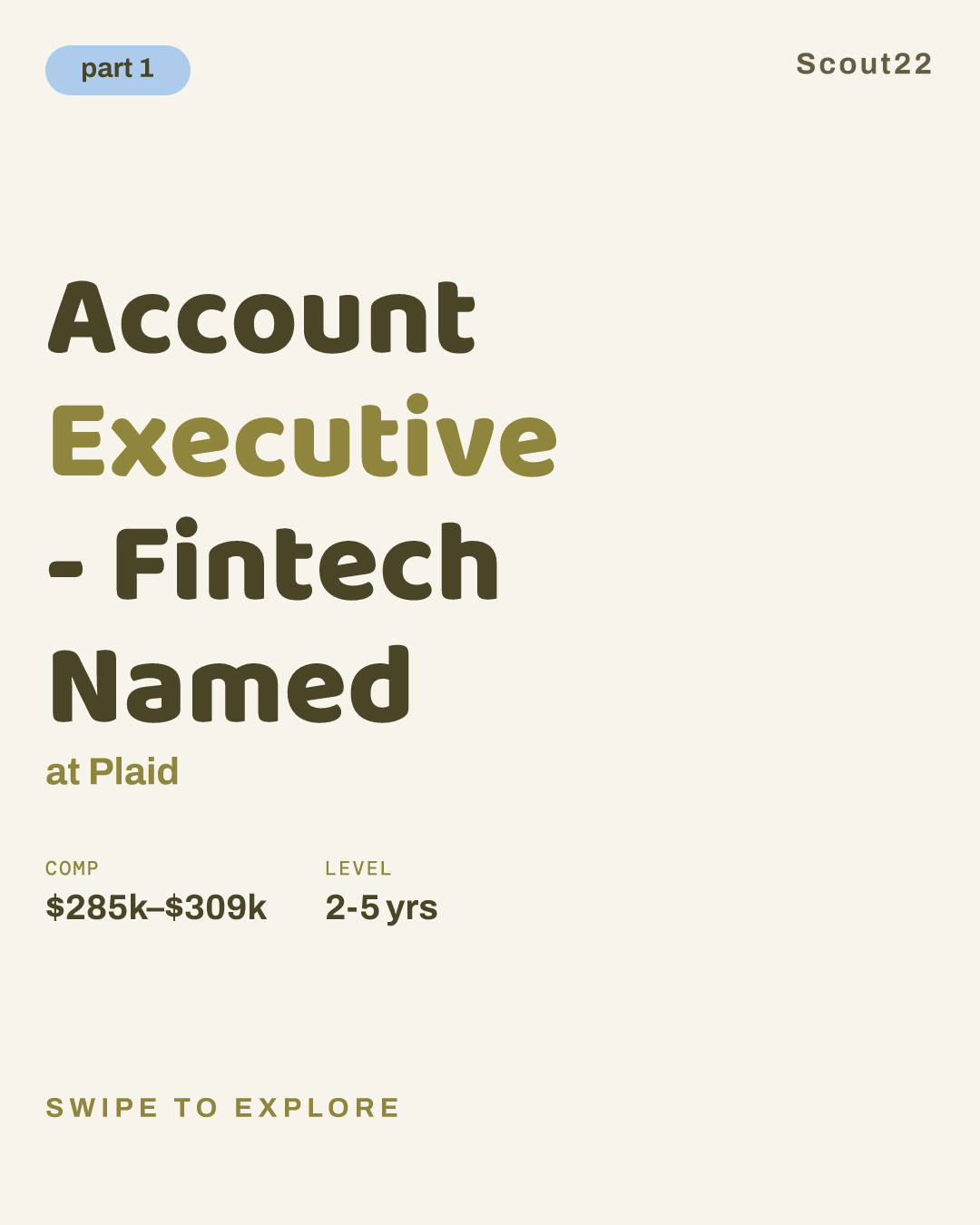 Account Executive - Fintech Named at Plaid