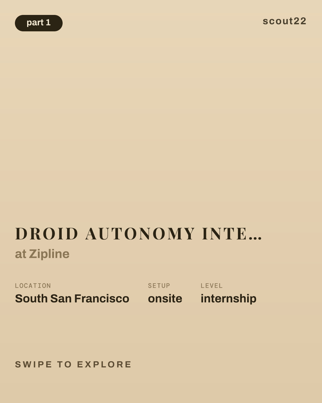Droid Autonomy Intern (Summer 2027) at Zipline