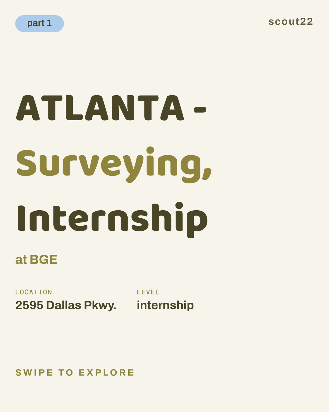 ATLANTA - Surveying, Internship at BGE