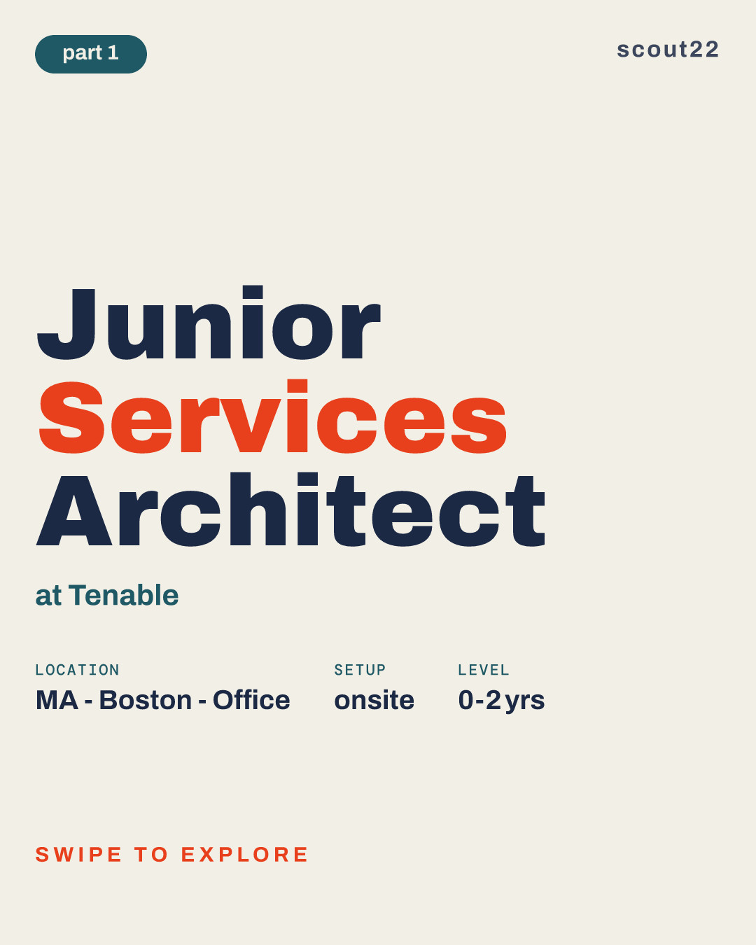 Junior Services Architect at Tenable