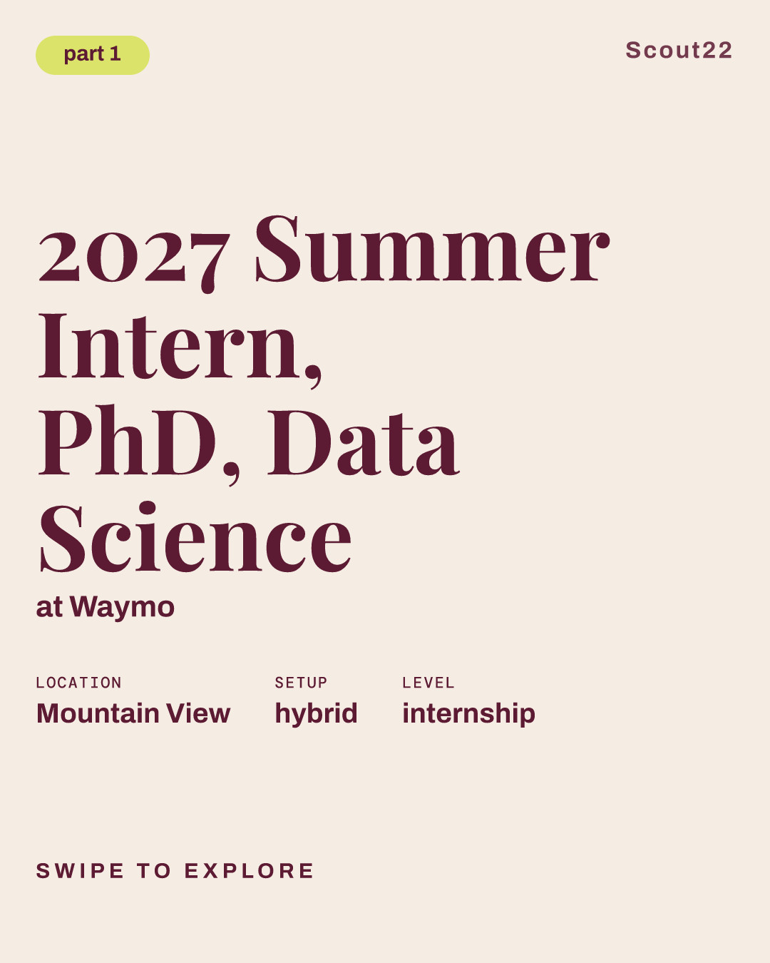 2027 Summer Intern, PhD, Data Science at Waymo