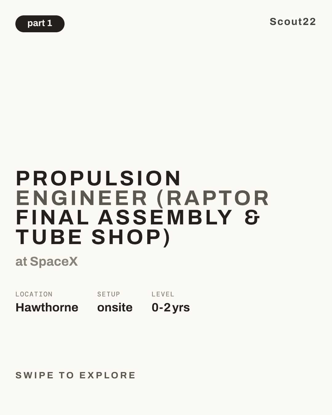 Propulsion Engineer (Raptor Final Assembly & Tube Shop) at SpaceX