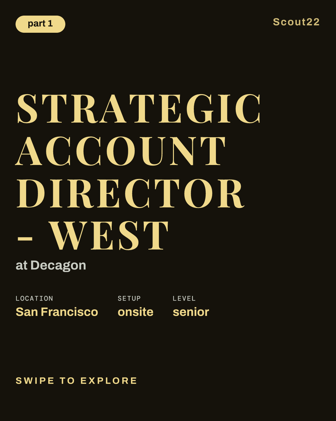 Strategic Account Director - West at Decagon