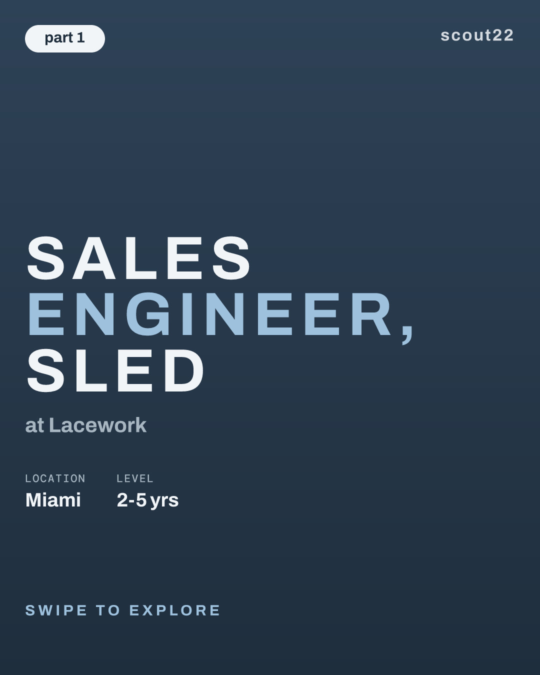 Sales Engineer, SLED at Lacework