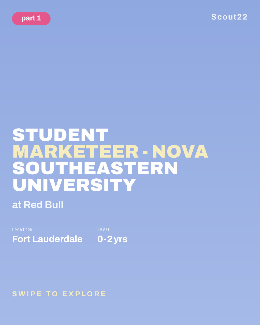 Student Marketeer - Nova Southeastern University at Red Bull